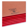 Redrope Drop-Front End Tab File Pockets, Fully Lined 6.5" High Gussets, 5.25" Expansion, Legal Size, Redrope/Red, 10/Box