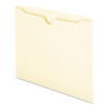Manila File Jackets, 1-Ply Straight Tab, Letter Size, Manila, 100/Box