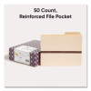 Manila File Pockets, 1" Expansion, Letter Size, Manila