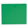 Colored File Jackets With Reinforced Double-Ply Tab, Straight Tab, Letter Size, Green, 100/Box