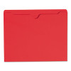 Colored File Jackets With Reinforced Double-Ply Tab, Straight Tab, Letter Size, Red, 100/Box