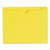 Colored File Jackets With Reinforced Double-Ply Tab, Straight Tab, Letter Size, Yellow, 100/Box