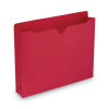 Colored File Jackets With Reinforced Double-Ply Tab, Straight Tab, Letter Size, Red, 50/Box