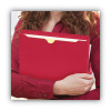 Colored File Jackets With Reinforced Double-Ply Tab, Straight Tab, Letter Size, Red, 50/Box