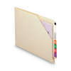 End Tab Jackets With Reinforced Tabs, Straight Tab, Letter Size, 11-Pt Manila, 100/Box