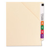 End Tab Jackets With Reinforced Tabs, Straight Tab, Letter Size, 14-Pt Manila, 50/Box