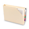 End Tab Jackets With Reinforced Tabs, Straight Tab, Letter Size, 14-Pt Manila, 50/Box