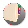 End Tab Jackets With Reinforced Tabs, Straight Tab, Letter Size, 14-Pt Manila, 50/Box