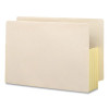 Manila End Tab File Pockets With Tear Resistant Gussets, 3.5" Expansion, Legal Size, Manila, 10/Box