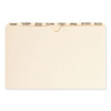 Replacement Pressboard Mortgage File Dividers, Punched For K-Style Fasteners, Legal Size, Manila, 8 Dividers/Set, 12 Sets/Box