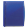 Clear Front Poly Report Cover, Double-Prong Fastener, 0.5" Capacity, 8.5 X 11, Clear/Blue, 5/Pack