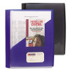 Clear Front Poly Report Cover, Double-Prong Fastener, 0.5" Capacity, 8.5 X 11, Clear/Blue, 5/Pack