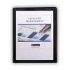 Frame View Poly Two-Pocket Folder, Accommodates (100) 11 x 8.5 Sheets, Clear/Black, 5/Pack