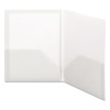 Frame View Poly Two-Pocket Folder, Accommodates (100) 11 x 8.5 Sheets, Clear/Oyster, 5/Pack