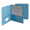 Two-Pocket Folders, Accommodates (100) 11 x 8.5 Sheets, Blue, 25/Box