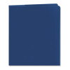 Lockit Two-Pocket Folders In Textured Stock, Accommodates (100) 11 x 8.5 Sheets, Dark Blue, 25/Box