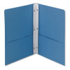 Two-Pocket Folder With Tang Strip Style Fasteners, Accommodates (100) 11 x 8.5 Sheets, Blue, 25/Box