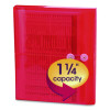 Poly String And Button Interoffice Envelopes, Open-Side (Horizontal), 9.75 x 11.63, Transparent Red, 5/Pack