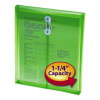 Poly String And Button Interoffice Envelopes, Open-End (Vertical), 9.75 x 11.63, Transparent Green, 5/Pack