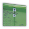 Poly String And Button Interoffice Envelopes, Open-End (Vertical), 9.75 x 11.63, Transparent Green, 5/Pack