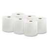 Hard Wound Roll Towel, 1-Ply, 8" x 1,000 Ft, White, 6 Rolls/Carton