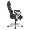 Emerson Big And Tall Task Chair, Supports Up To 400 Lb, 19.5" To 22.5" Seat Height, Brown Seat/Back, Silver Base