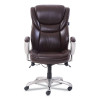 Emerson Executive Task Chair, Supports Up To 300 Lb, 19" To 22" Seat Height, Brown Seat/Back, Silver Base