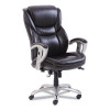 Emerson Executive Task Chair, Supports Up To 300 Lb, 19" To 22" Seat Height, Brown Seat/Back, Silver Base