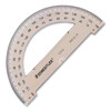 Mars College Protractor, Plastic, 6" Ruler Edge/180 Degree, Transparent Tinted