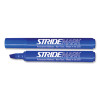 Stridemark Tank Permanent Marker, Broad Chisel Tip, Blue, 12/Pack