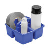 Small Art Caddies, 3 Sections, 9.25" X 9.25" X 5.25", Assorted Colors, 5/Pack
