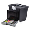 File Box With Tray, Letter, 11.5" x 14.3" x 13", Black, 2/Carton
