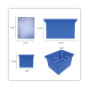Plastic File Tote, Letter/Legal Files, 18.5" X 14.25" X 10.88", Blue/Clear