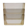 Wall File, 3 Sections, Legal Size, 16" x 4" x 14", Smoke, 3/Set
