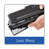 10-Sheet Desktop Light-Duty Two- To Three-Hole Adjustable Punch, 9/32" Holes, Black