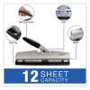 12-Sheet Lighttouch Desktop Two- To Three-Hole Punch, 9/32" Holes, Black/Silver