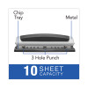 10-Sheet Precision Pro Desktop Two- To Three-Hole Punch, 9/32" Holes