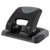 20-Sheet Smarttouch Two-Hole Punch, 9/32" Holes, Black/Gray
