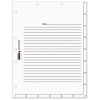 Medical Chart Index Divider Sheets, Untabbed, 11 x 8.5, White, 400/Box
