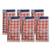 Table Set Rectangular Table Covers, Heavyweight Plastic, 54" X 108", Plaid Red/White, 6/Pack