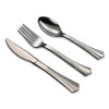 Sterling Assorted Plastic Cutlery, Mediumweight, (20) Forks/(15) Knives/(15) Spoons, Plastic, Silver, 50/Pack