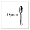 Sterling Heavy-Duty Plastic Cutlery, Spoon, Silver, 50/Pack