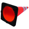 Traffic Cone, 14.5 x 1 x 36, Orange/Silver