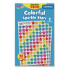 Superspots And Supershapes Sticker Variety Packs, Colorful Sparkle Stars, Assorted Colors,1,300/Pack