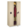 Single-Tier Locker, Three Lockers With Hat Shelves And Coat Rods, 36w x 18d x 72h, Sand