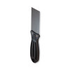 Putty Knife, 1.5" Wide, Carbon Steel Blade, Flexible Handle, Black/Silver, 24/Carton
