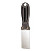 Putty Knife, 1.5" Wide, Carbon Steel Blade, Flexible Handle, Black/Silver, 24/Carton
