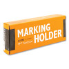 Wax-Based Marking Pencil, Twist-Advance, 4.4 Mm, White Marks, Navy Blue Barrel, 10/Box