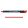 Wax-Based Marking Pencil, Twist-Advance, 4.4 Mm, Red Marks, Navy Blue Barrel, 10/Box