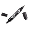 Mono Twin Bold Permanent Marker, Fine/Broad Tips, Black, 10/Box